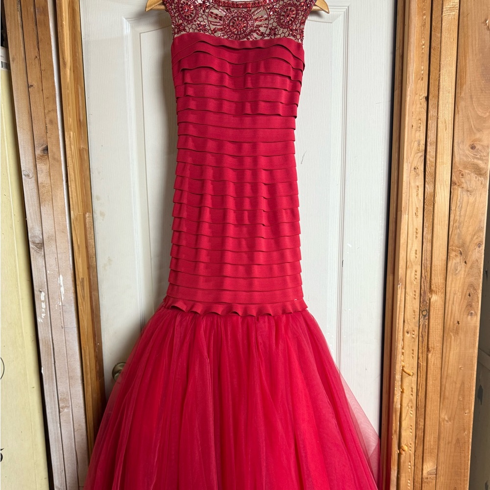 Sherri Hill Red Mermaid Pageant Dress